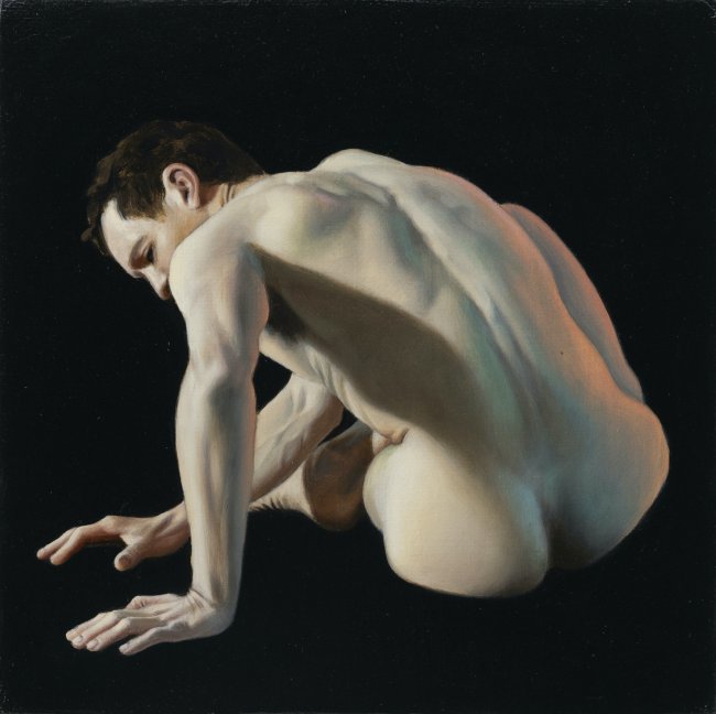 Nguyen Xuan Huy: Bd1., 2024, oil on canvas, 20 x 20 cm