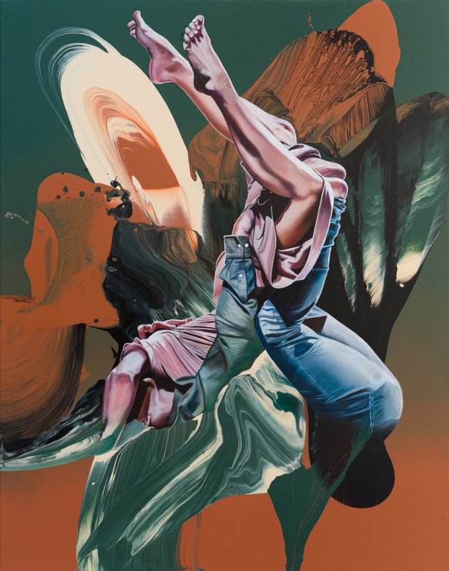Franziska Maderthaner: Die Übung, 2026, Öl und Acryl auf Leinen, 140 x 110 cm, 15.000 Euro