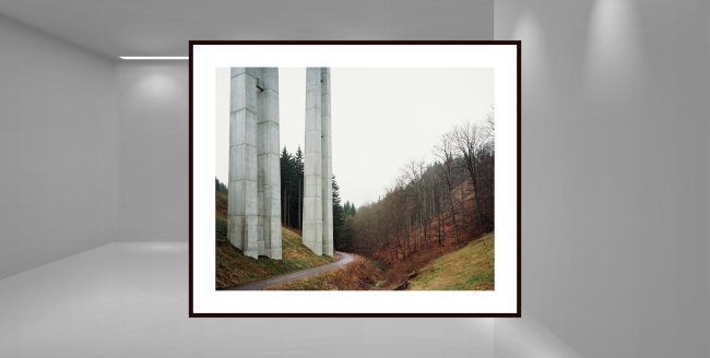 Hans-Christian Schink: A 71- Schwarzbachtal Bridge, 2001, c-print/diasec, framed, edition 5 + 3, 178 x 211 cm