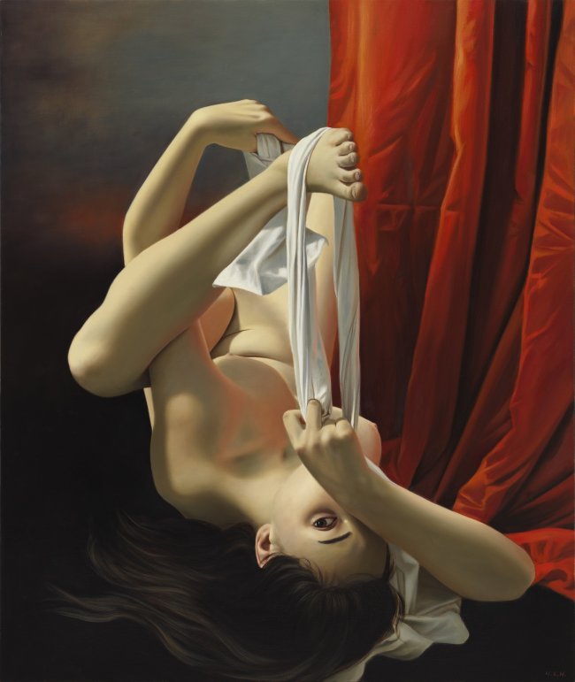 Nguyen Xuan Huy: Silence 34, 2026, oil on canvas, 107  x 90 cm, 17700 Euro