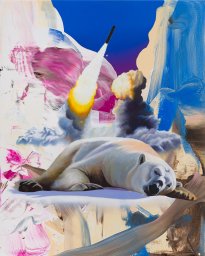 Franziska Maderthaner: Grönland 2, 2026, Öl und Acryl auf Leinen, 120 x 150 cm, 22.200 Euro
