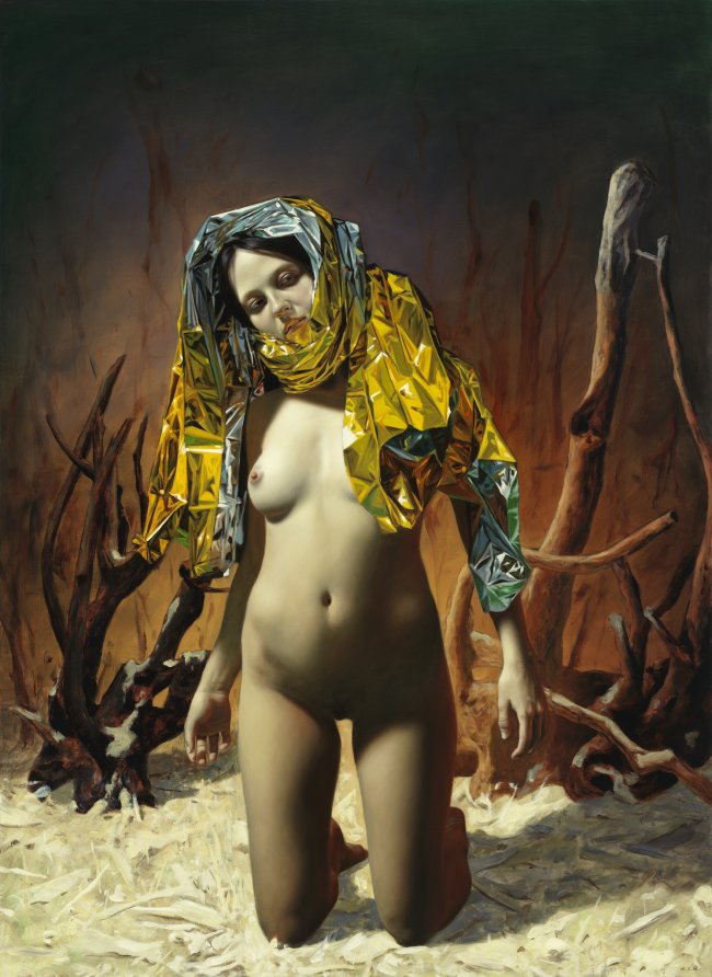 Nguyen Xuan Huy: Protection, 2024, oil on canvas, 137 x 100 cm