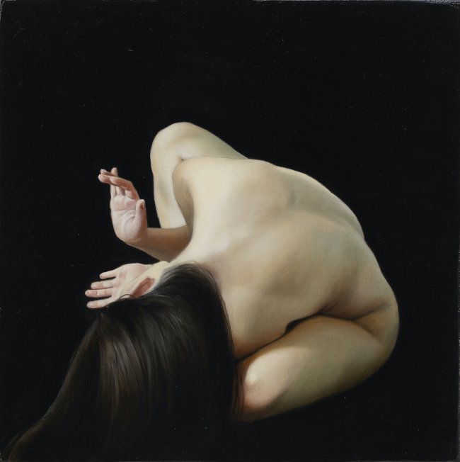 Nguyen Xuan Huy: Bd5., 2024, oil on canvas, 20 x 20 cm