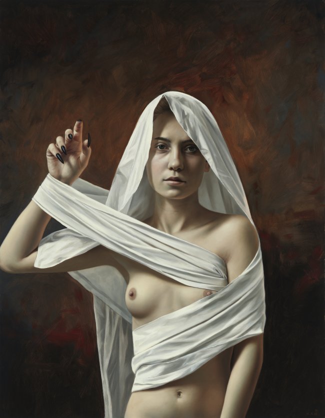 Nguyen Xuan Huy: Silence 27., 2025, oil on canvas, 90 x 70 cm
