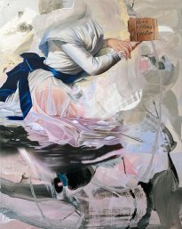 Franziska Maderthaner: Nous allons couler!, 2025, Öl und Acryl auf Leinen, 200 x 160 cm, 21.600 Euro