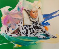 Franziska Maderthaner: Wart's ab, 2024, Öl und Acryl auf Leinen, 100 x 120 cm, 13.200 Euro
