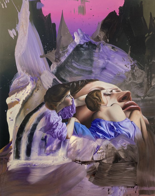 Franziska Maderthaner: Wo ist dort, 2025, Öl und Acryl auf Leinen, 180 x 140 cm, 19.200 Euro