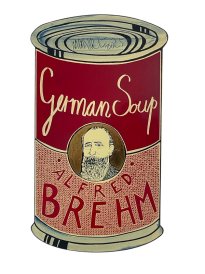 Moritz Götze: Brehm (German Soup), 2022, Emailmalerei auf Stahl, 60 x 34 cm, 2000 Euro