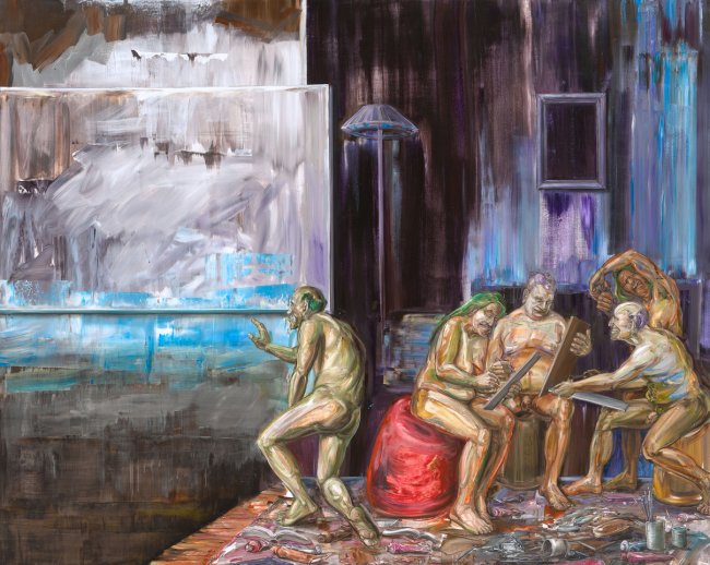 Undine Bandelin: Das Bild, 2026, Öl und Acryl auf Leinwand, 200 x 250 cm, 16.000 Euro