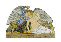 Moritz Götze: Der Schlaf, 2025, Emaillemalerei, 83 x 125 cm, 9000 Euro.