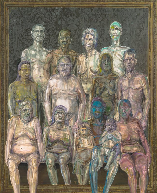 Undine Bandelin: Die Dynastie, 2023, Öl und Acryl auf Leinwand, 260 x 210 cm