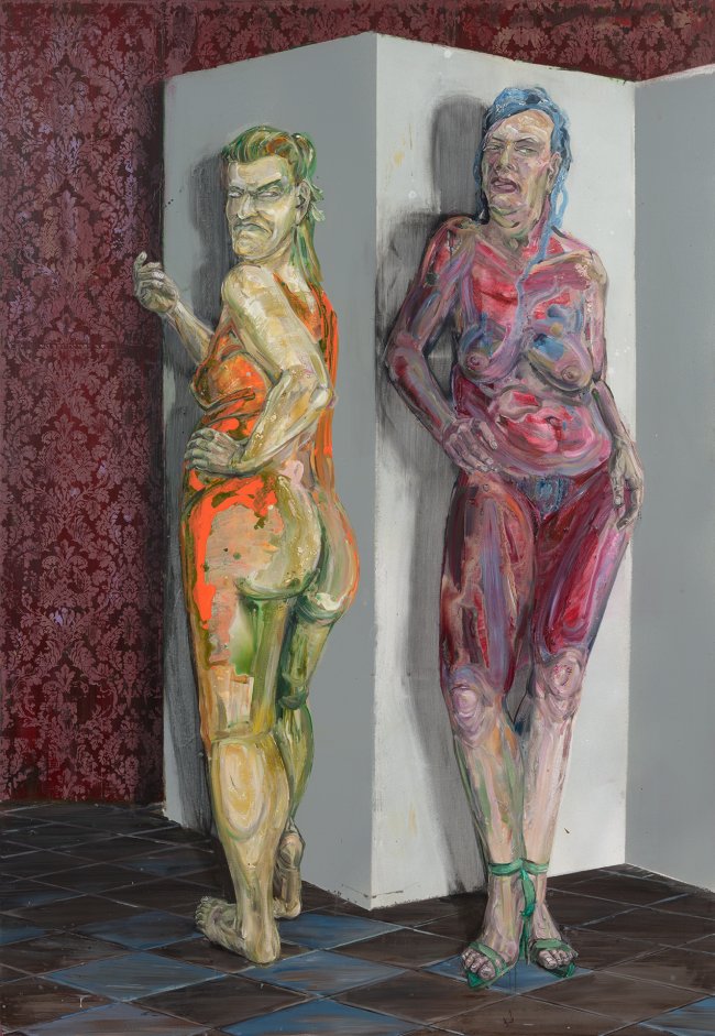 Undine Bandelin: Die Zweitbesetzung, 2024, Öl und Acryl auf Leinwand, 230 x 160 cm, 13.700 Euro