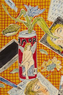 Moritz Götze: Es geht weiter, 2025, Emaillemalerei, 30 × 20 cm, 1800 Euro