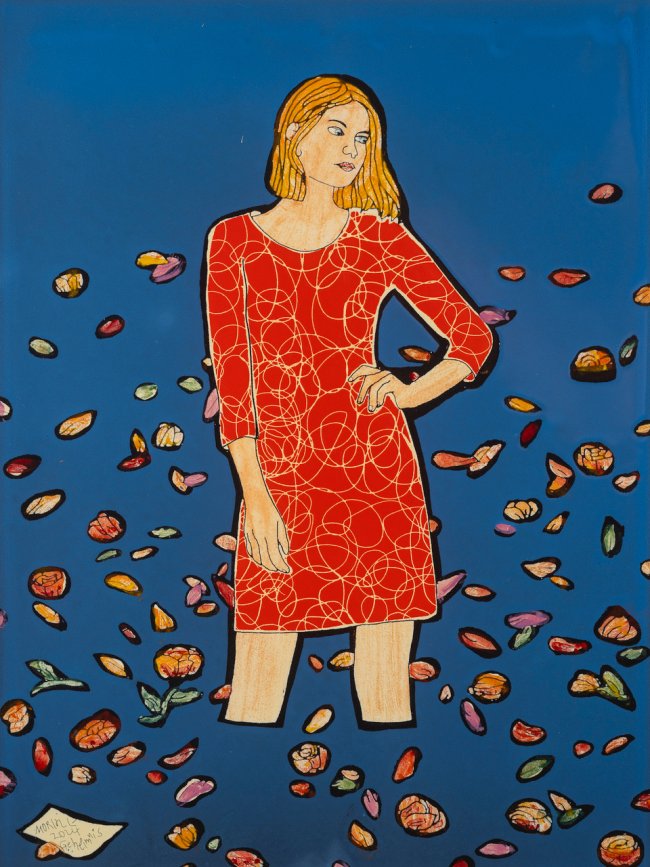 Moritz Götze: Geheimnis, 2024, Emaillemalerei, 40 x 30 cm, 2800 Euro