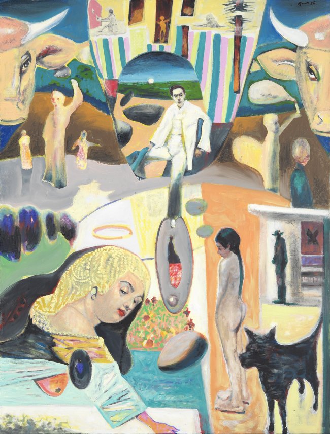 Harald Reiner Gratz: Im Westen nichts neues, 2025, Mischtechnik auf Dibond,  140 x 100 cm, 10200 Euro