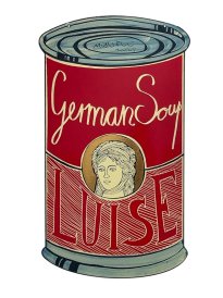 Moritz Götze: Luise (German Soup), 2022, Emailmalerei auf Stahl, 60 x 34 cm, 2000 Euro