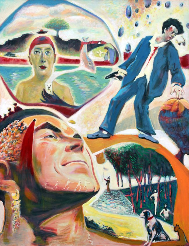 Harald Reiner Gratz: Morgen in Duenkirchen, 2025, Mischtechnik auf Dibond, 140 x 100 cm, 10200 Euro