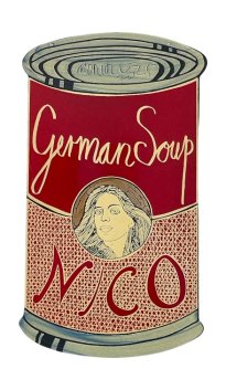 Moritz Götze: Nico (German Soup), 2022, Emailmalerei auf Stahl, 60 x 34 cm, 2000 Euro