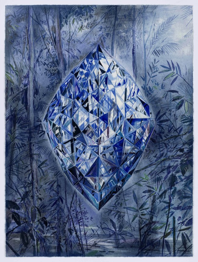 Wieland Payer: Quest VIII, 2025, Pastell und Aquarell auf Bütten, 48 x 36 cm, 2100 Euro