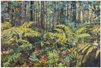 Hjördis Baacke: Ribnitzer Moor, 2025, Öl auf Leinwand, 180 x 270 cm, 7600 Euro