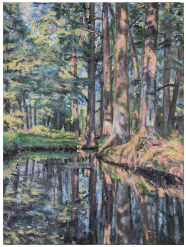 Hjördis Baacke: Spreewald 2, 2024, Öl auf Leinwand, 60 x 45 cm, 1700 Euro