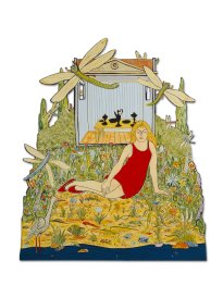 Moritz Götze: Stumm war alles, 2025, Emaillemalerei, 119 x 103 cm, 9000 Euro