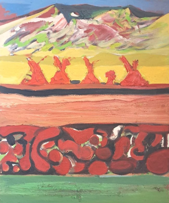 VINTAGE: Harald Reiner Gratz, Tipitipi, aus Home of the Brave, 1998, Öl auf Leinwand, 60 x 50 cm 1500 Euro