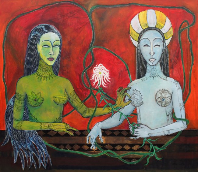 Manuela Sambo: Unity of Soul, 2012, oil on canvas, 130 x 150 cm