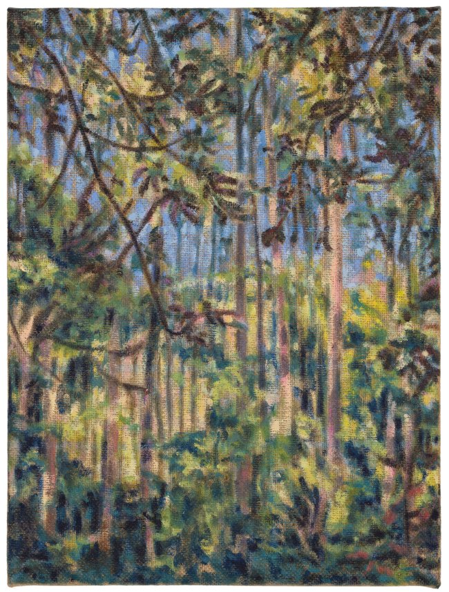 Hjördis Baacke: Wiener Wald 1, 2023, Öl auf Leinwand, 200 x 150 cm, 6000 Euro