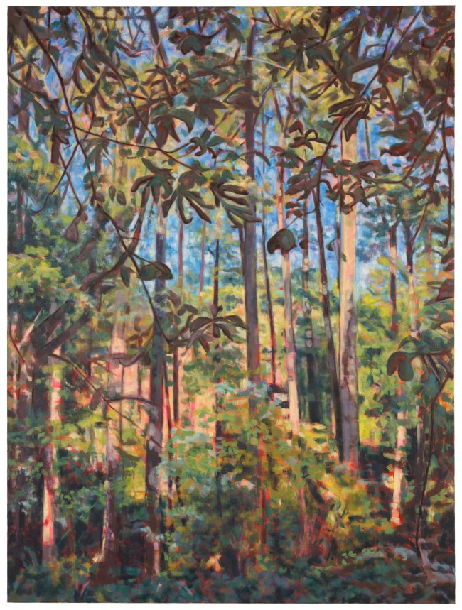 Hjördis Baacke: Wiener Wald 1, 2023, Öl auf Leinwand, 200 x 150 cm, 6000 Euro