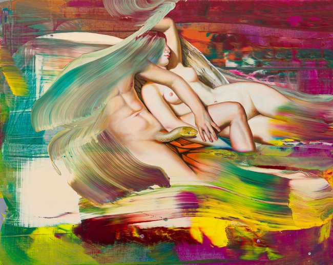 Franziska Maderthaner: Paradise, 2026, Öl und Acryl auf Leinen, 120 x 150 cm, 16.200 Euro