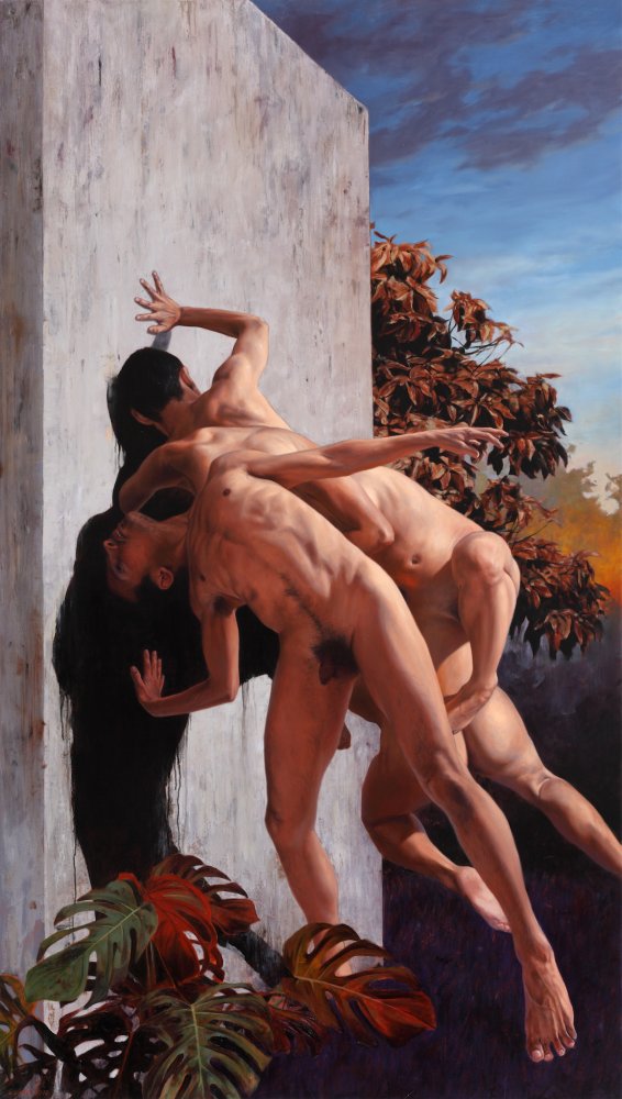 Nachtisch, 2017, oil on canvas, 190  x 230 cm