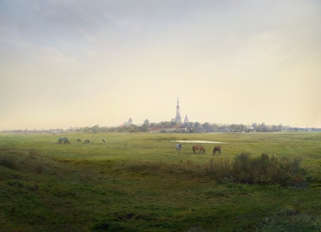 Wiesen bei Greifswald (nach Caspar David Friedrich, 1820-22), 2016, LED Lightbox, Ed. 5+1, 35 x 48,9 x 4 cm