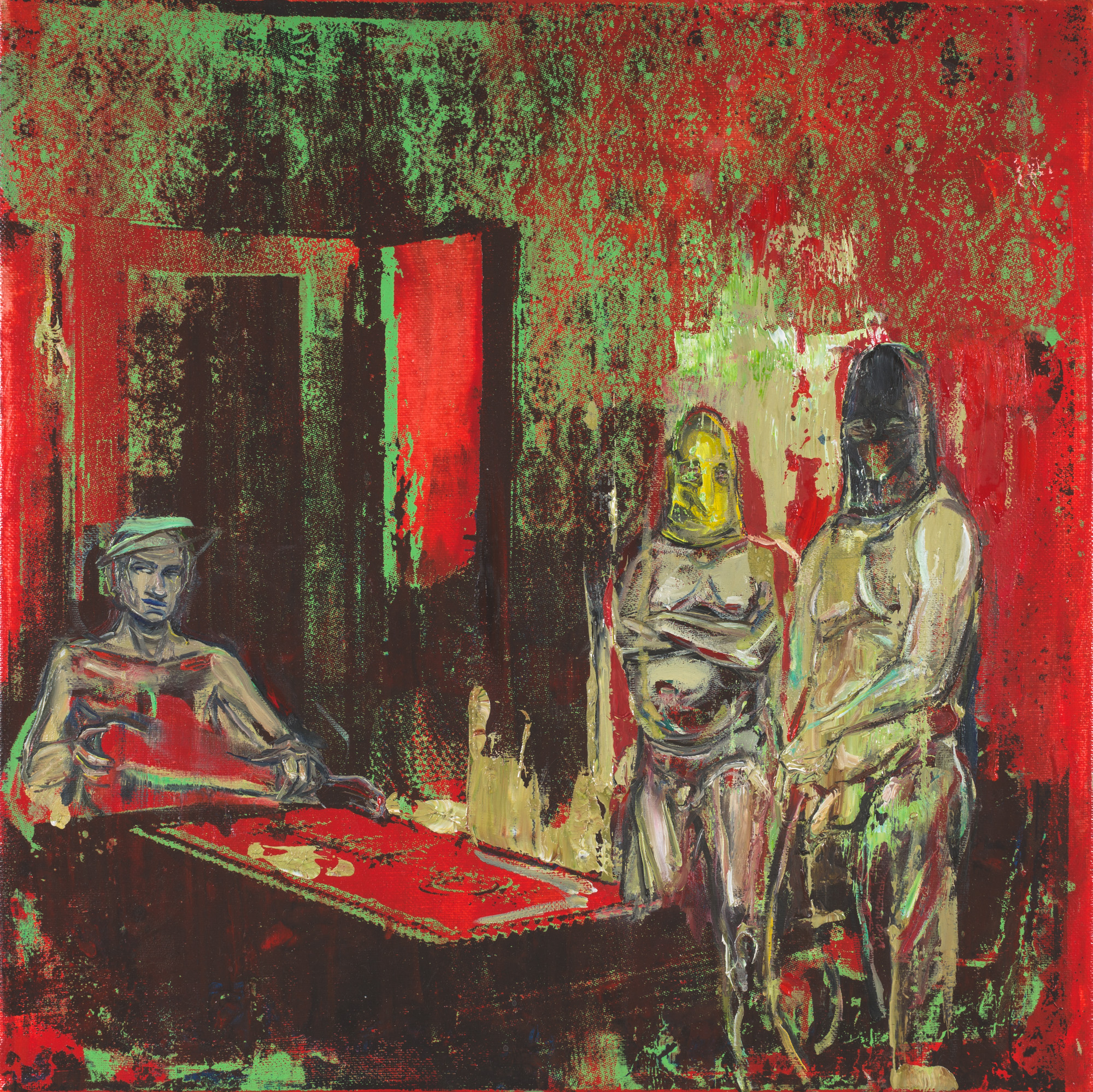 Undine Bandelin Das Geheimnis, 2019, Siebdruck und Mischtechnik auf